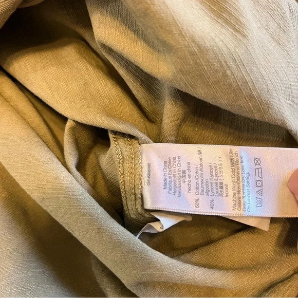 Madewell Pop Over Shirt Utility Military Tunic Oversized Long Line Tan Ash Green - Picture 9 of 13